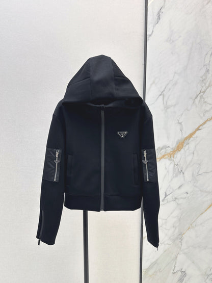 Pra  New Hooded zip-up jacket