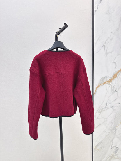 Louis  New Leather buttoned cape coat