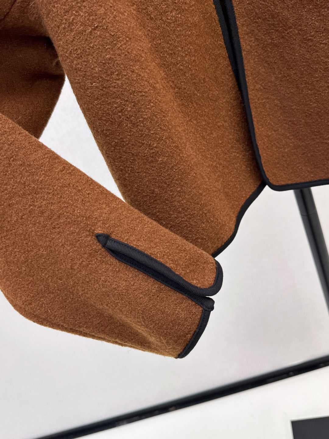 Louis  New Leather buttoned cape coat