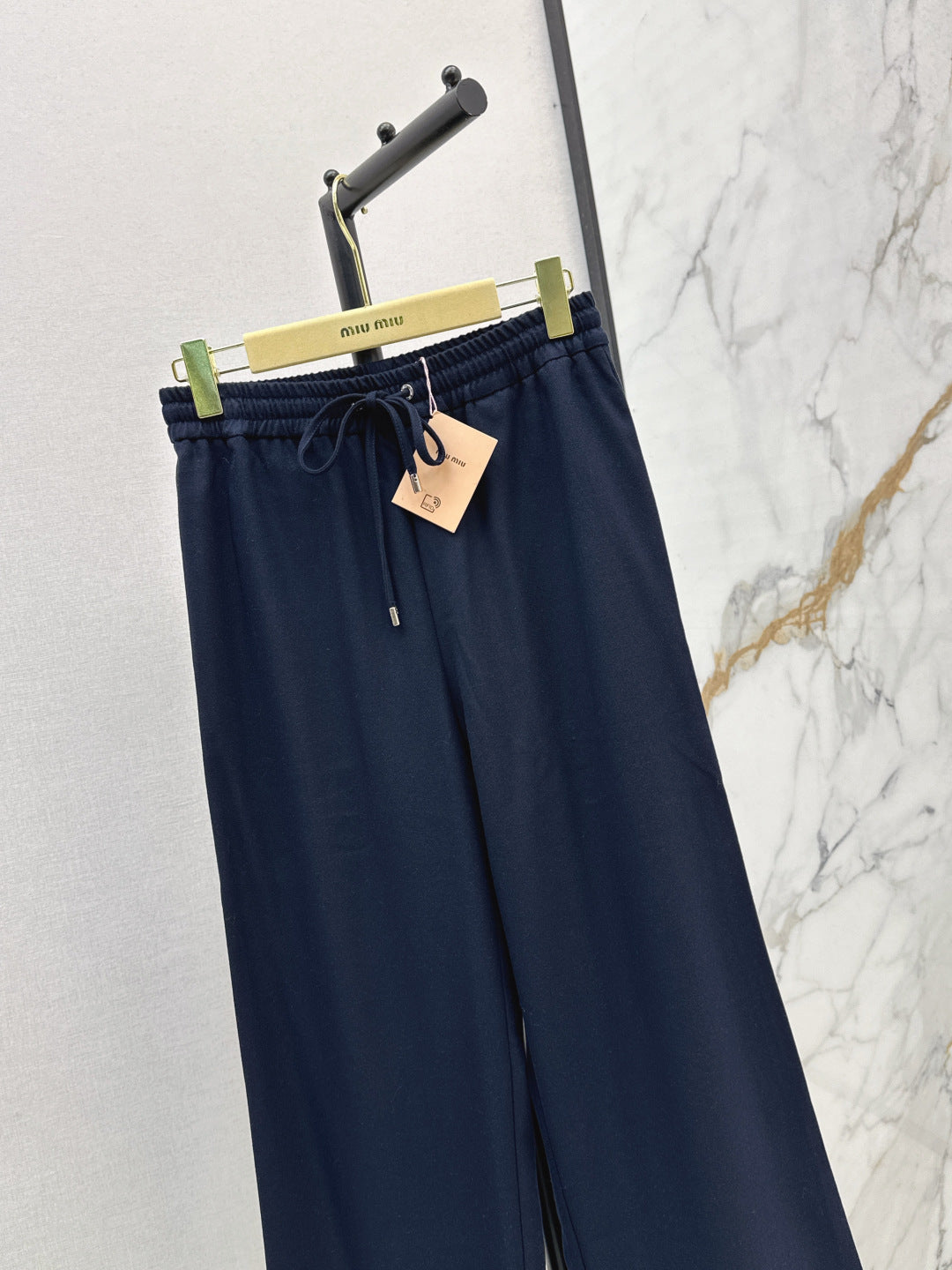 Miu New elastic waist trousers
