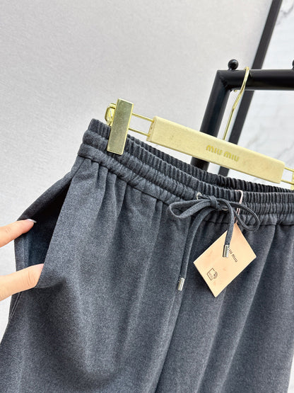 Miu New elastic waist trousers