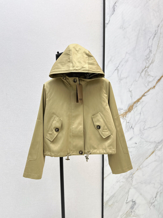 Bur New Hooded short windbreaker jacket
