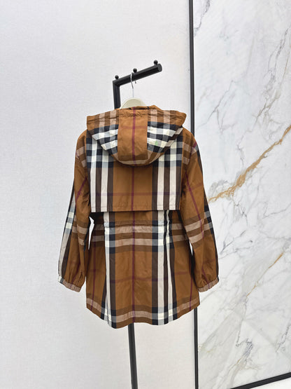 Bur New Plaid hooded jacket