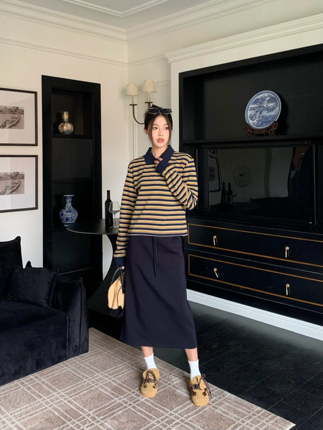 Miu New striped casual suit