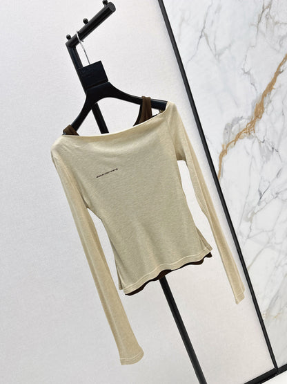 Miu New Fake two-piece design bottoming shirt