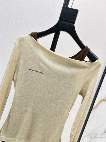 Miu New Fake two-piece design bottoming shirt