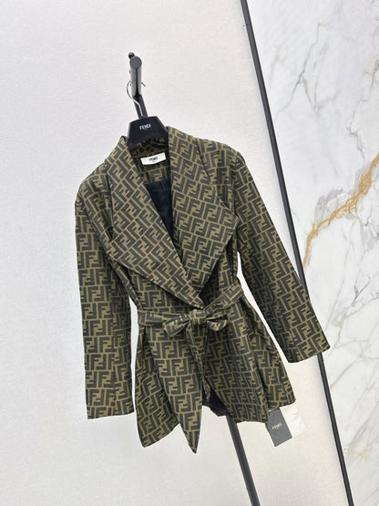 Fend New jacquard tie jacket