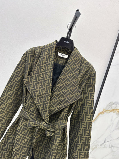 Fend New jacquard tie jacket