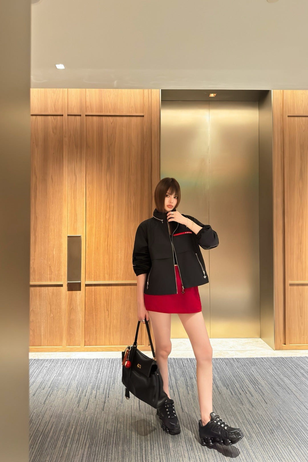 Pra New Red label letter jacket