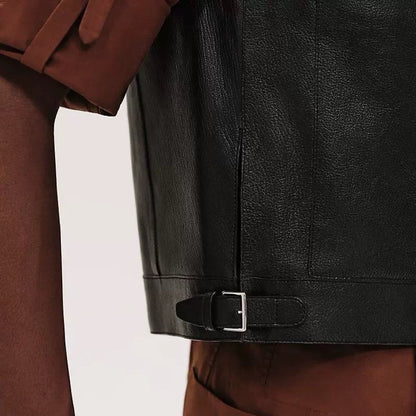 Herm New leather vest jacket