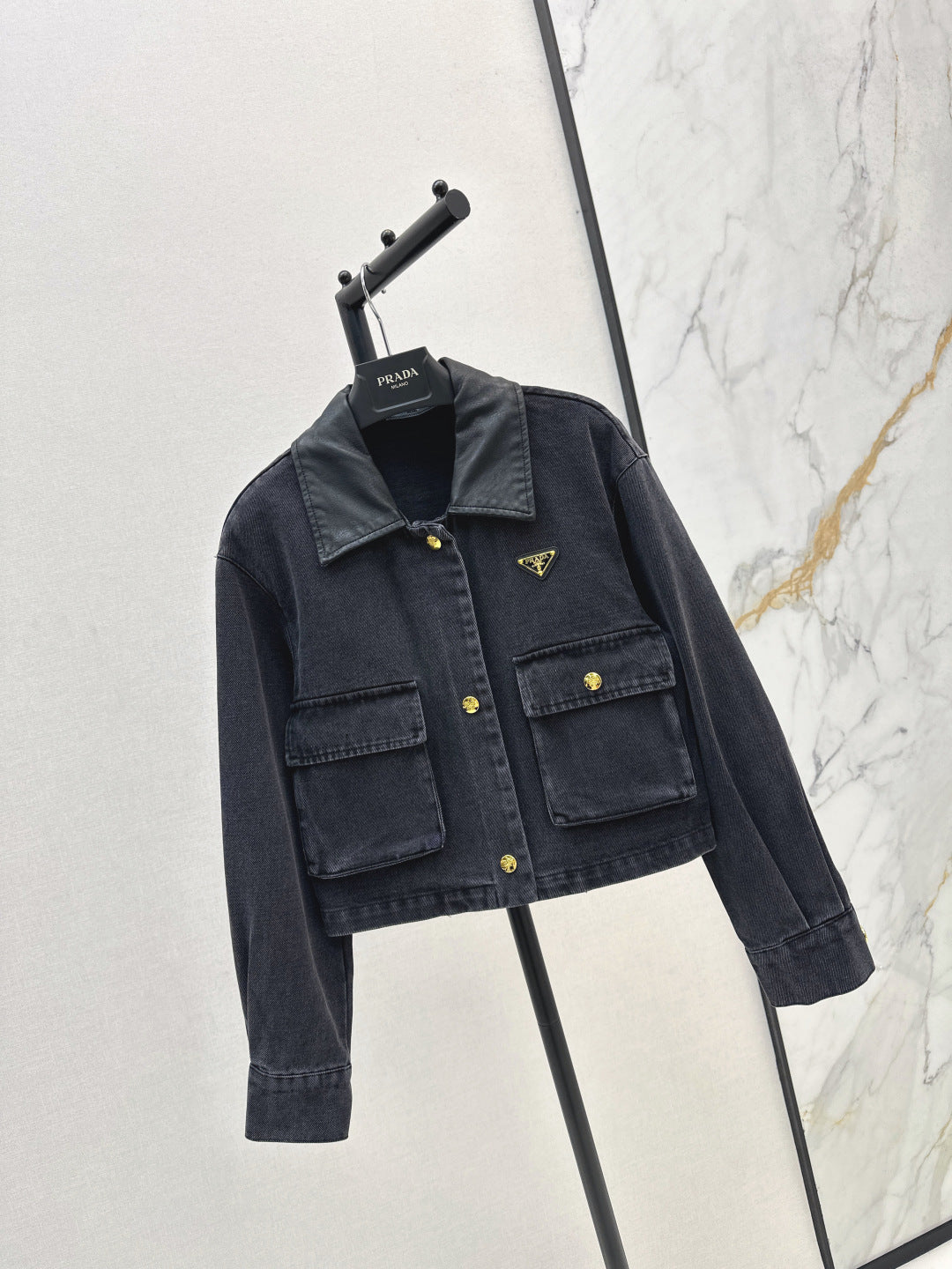 Pra New lapel denim jacket