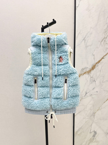 Monc New lambswool vest down jacket