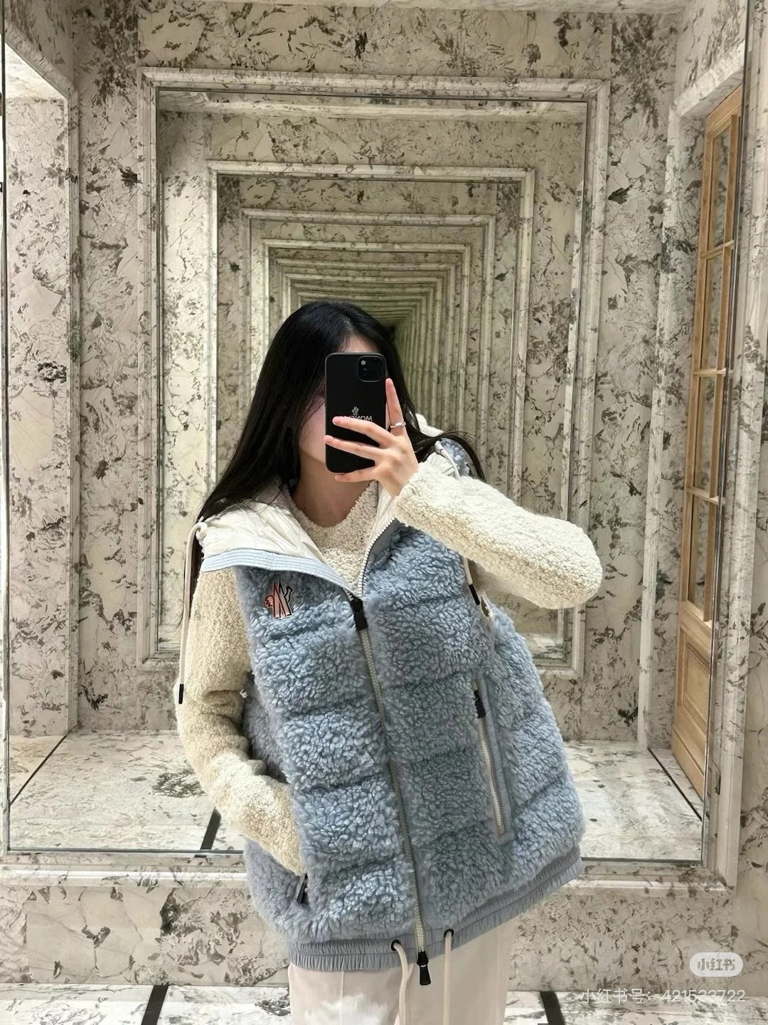 Monc New lambswool vest down jacket