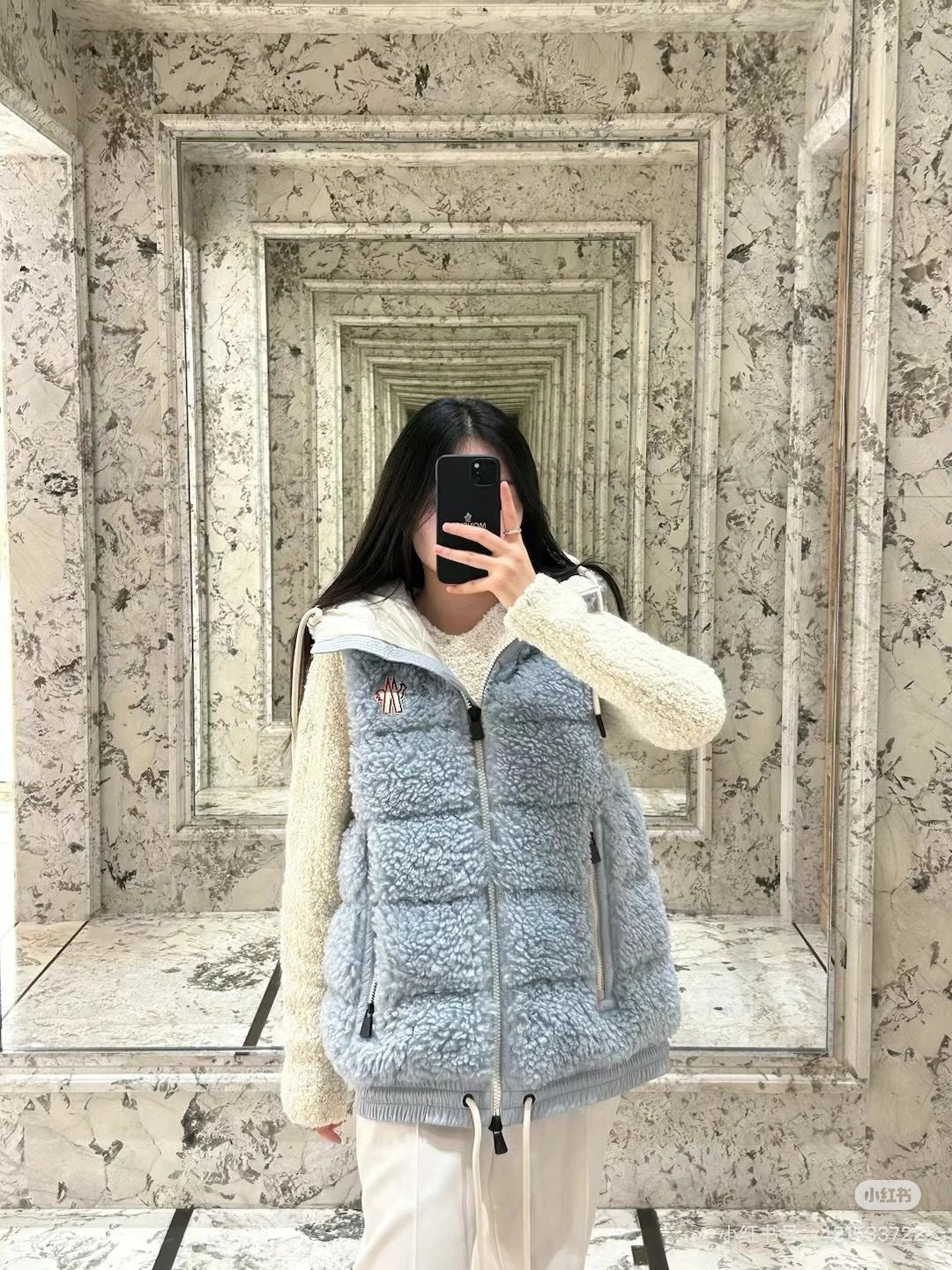 Monc New lambswool vest down jacket