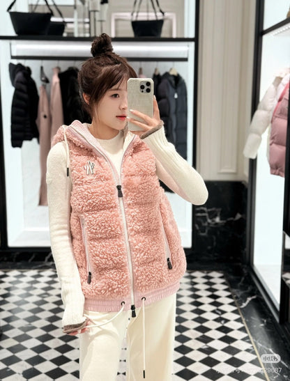 Monc New lambswool vest down jacket