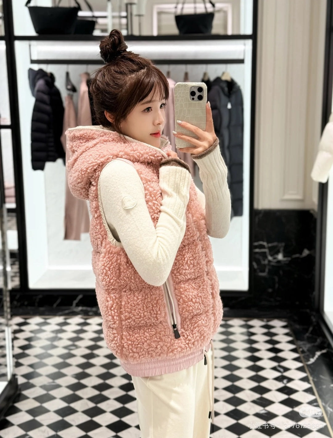 Monc New lambswool vest down jacket