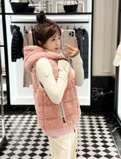 Monc New lambswool vest down jacket