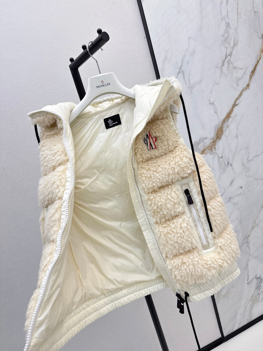 Monc New lambswool vest down jacket