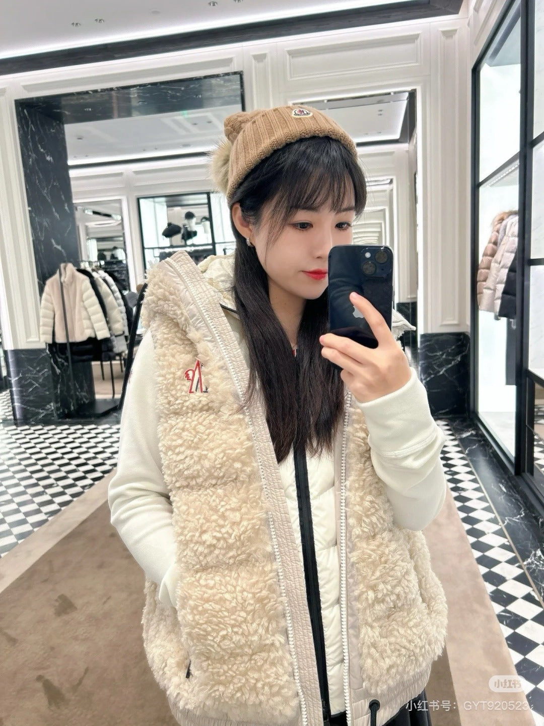 Monc New lambswool vest down jacket