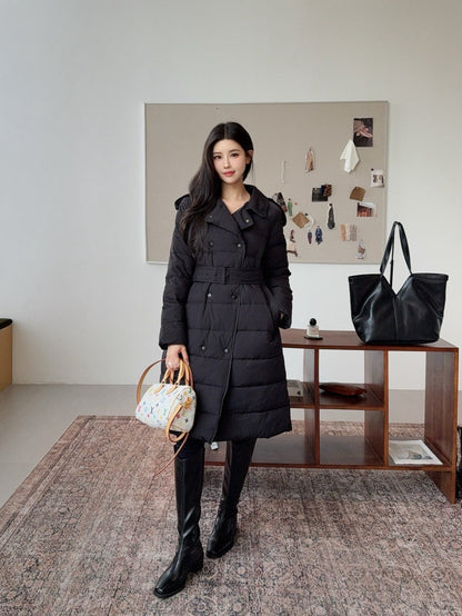 Bur New Double-breasted long down jacket