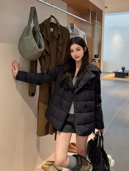 Bur New Double-breasted short down jacket