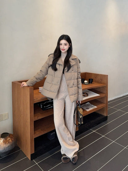 Bur New Double-breasted short down jacket