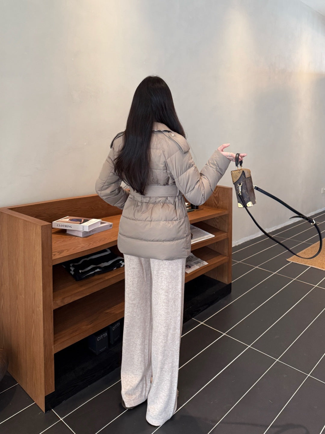 Bur New Double-breasted short down jacket