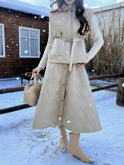 CD New Plaid long skirt