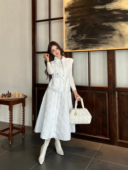 CD New Plaid long skirt