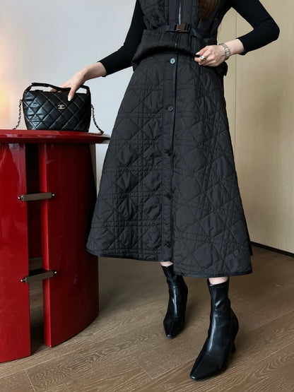 CD New Plaid long skirt