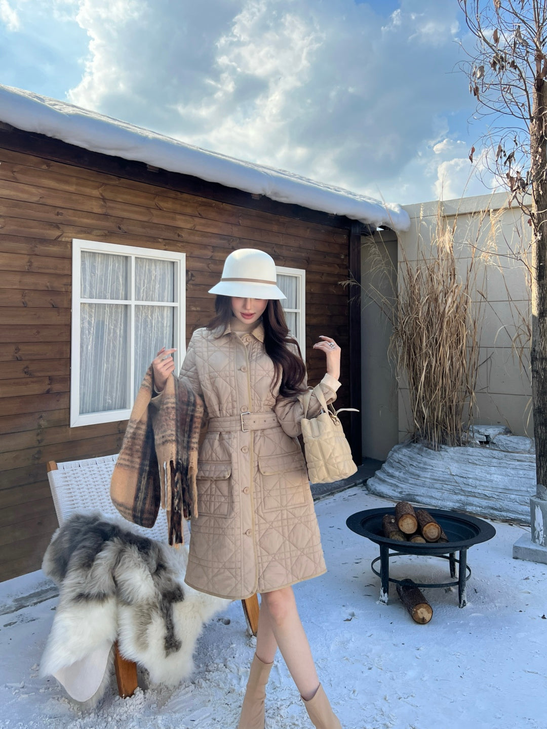 CD New lapel long jacket