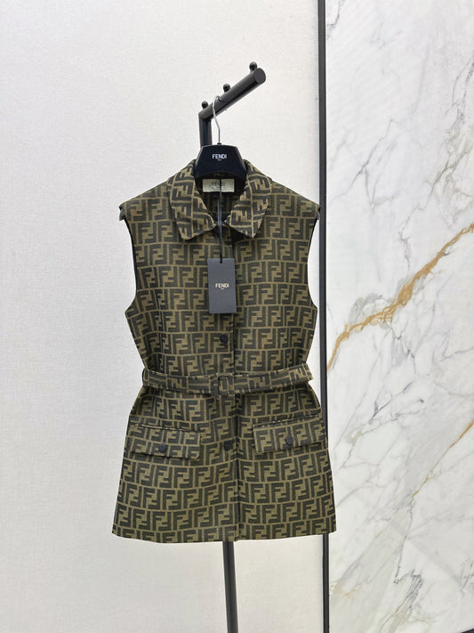 Fend New jacquard vest jacket