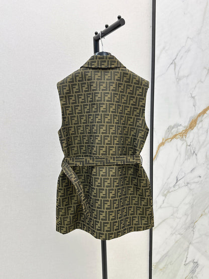 Fend New jacquard vest jacket