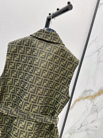 Fend New jacquard vest jacket