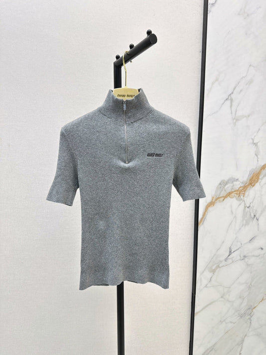 Miu New knitted cropped sweater