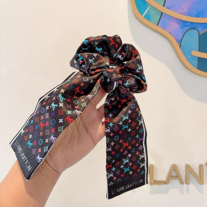 Louis Classic letter streamer ponytail hair tie