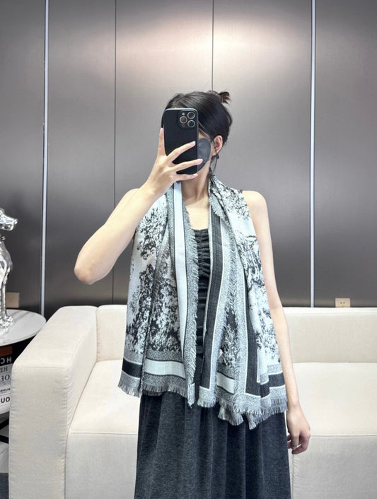 CD classic print scarf