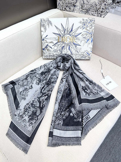 CD classic print scarf