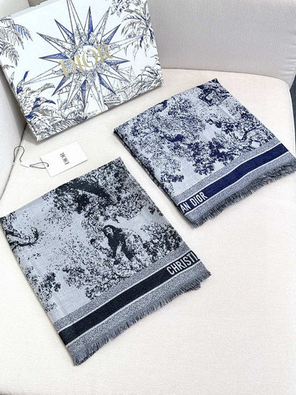 CD classic print scarf