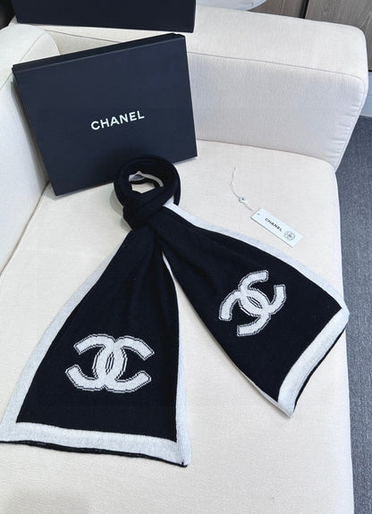Chan High end knitted patchwork scarf