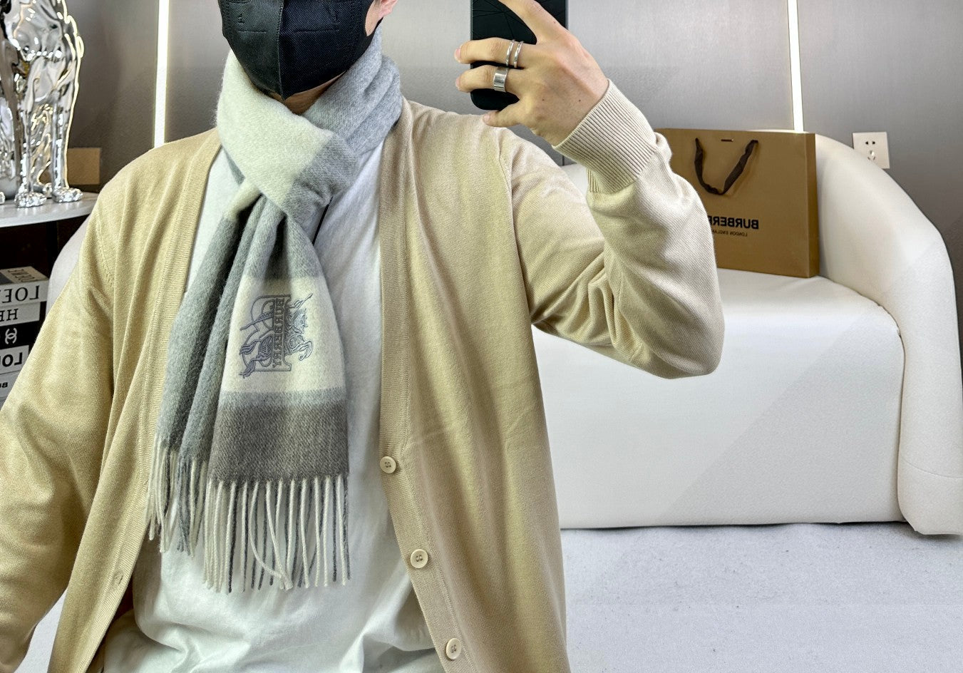 Bur classic cashmere scarf