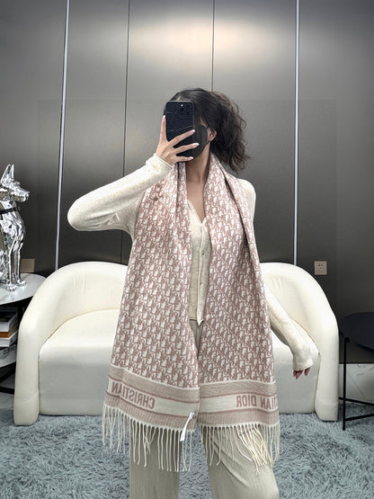 CD Classic printed double-sided cashmere scarf