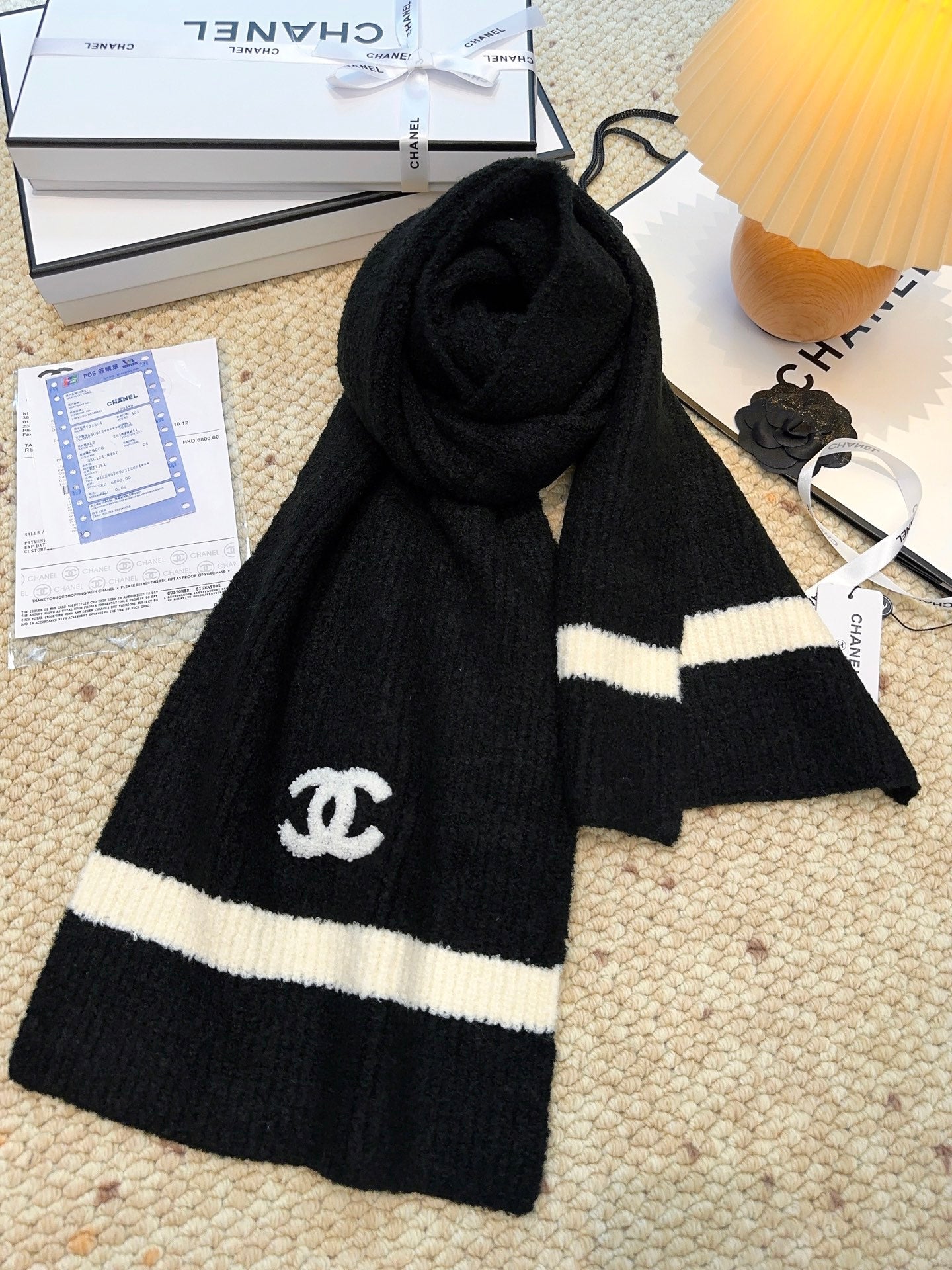 Chan classic woven wool scarf
