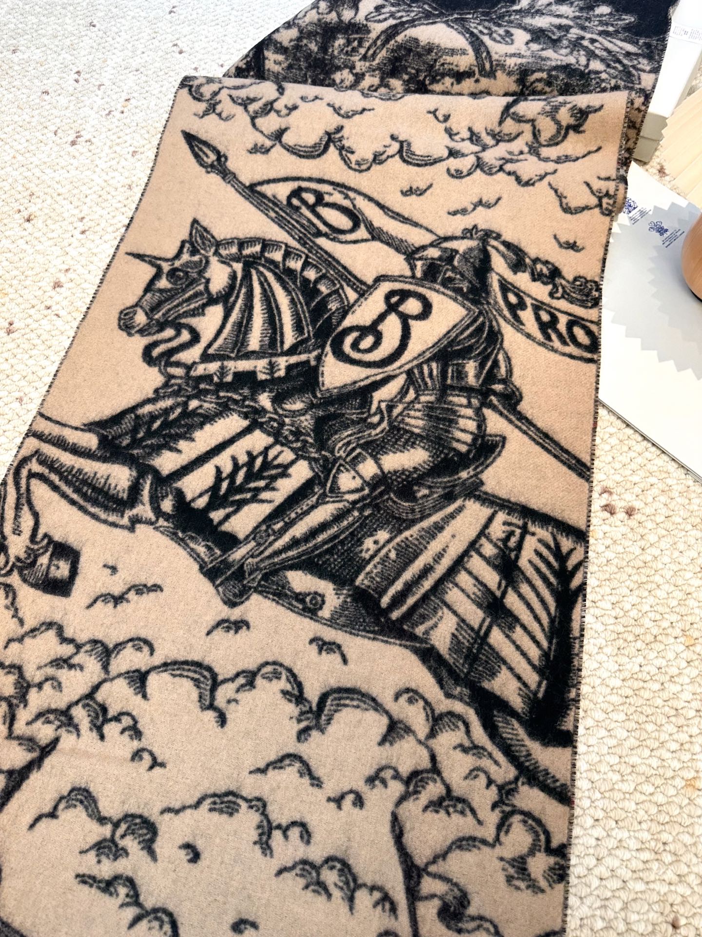 Bur War Horse Knight Reversible Shawl