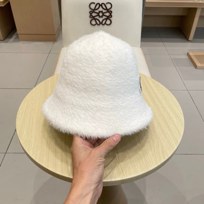 Ce1i autumn and winter plush bucket hat