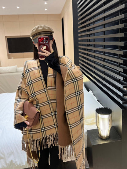 Bur New wool scarf cloak