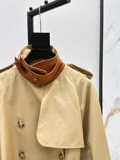 Chl New color-block trench coat