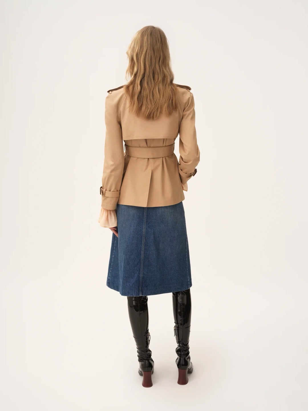 Chl New color-block trench coat