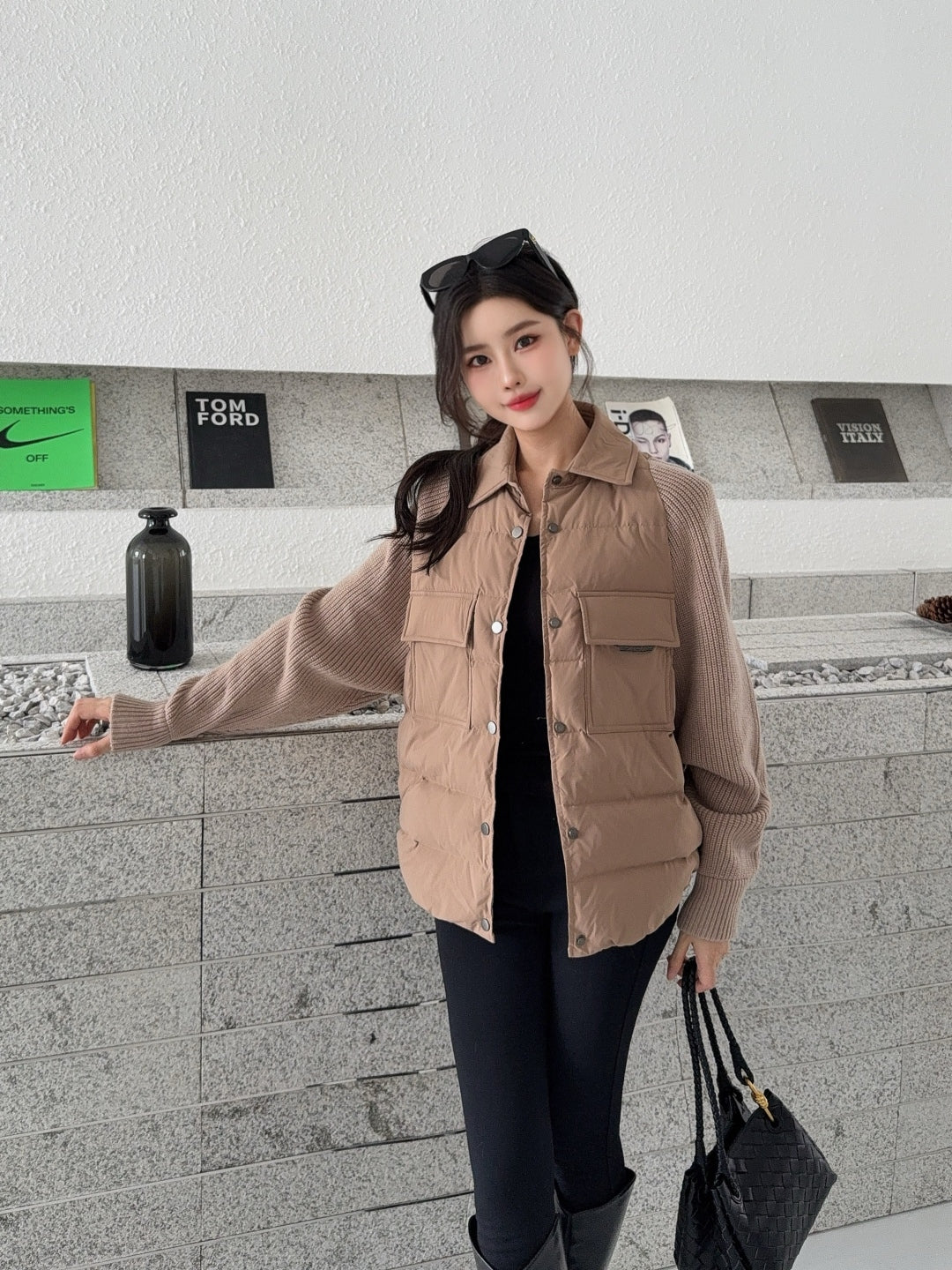 Brune New lapel down jacket