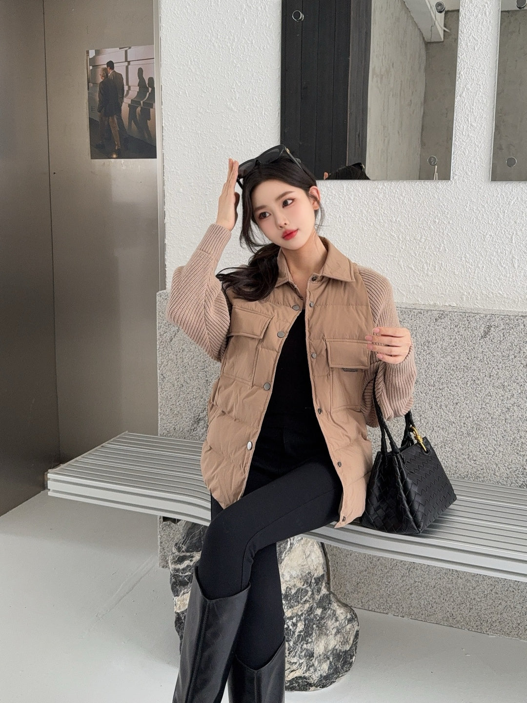 Brune New lapel down jacket